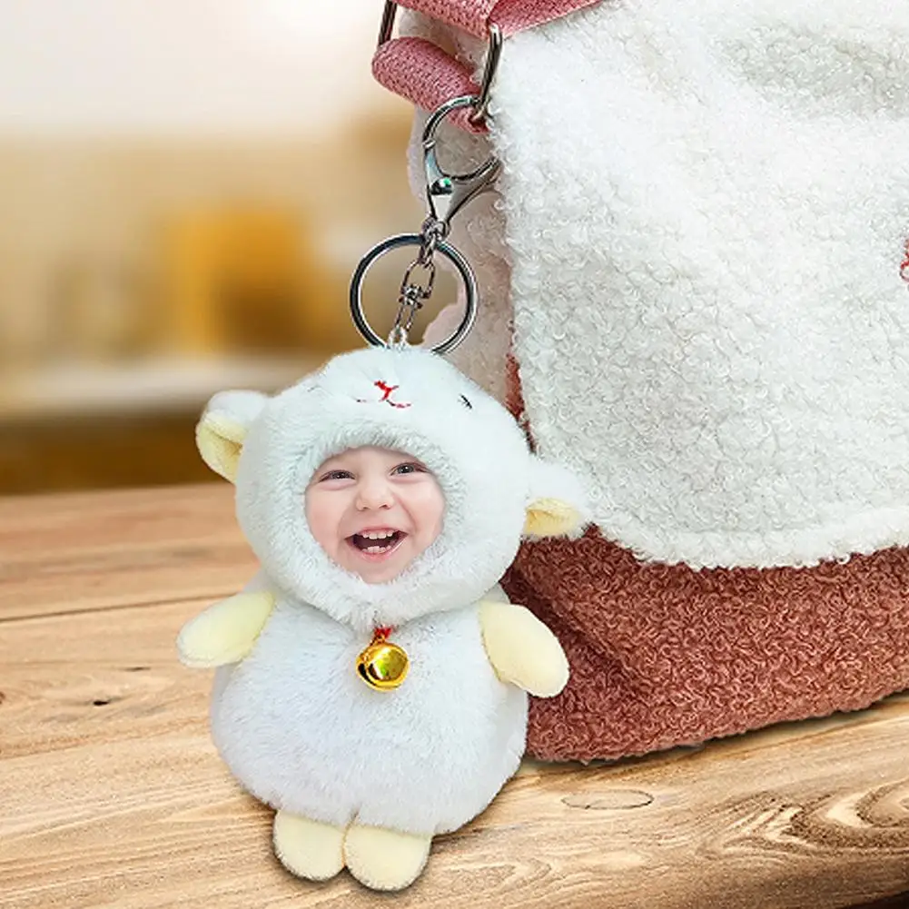 Décoration de sac à dos en peluche personnalisée avec impression 3D, visage humain mignon, clé de beurre, abeilles, hamster, photo bricolage, cadeau idéal pour les occasions spéciales