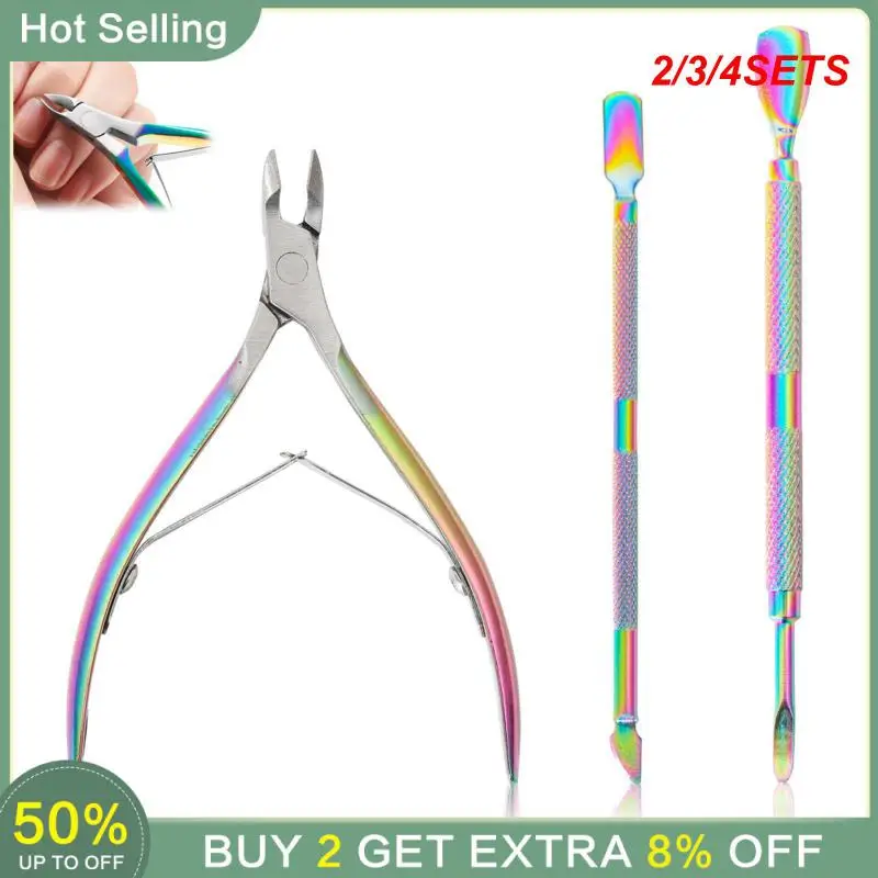 2/3/4SETS Clear Nail Art Tool Precision Cutting Ergonomic Design Nail Cuticle Remover Tool Nail Cuticle Nipper Salon Quality