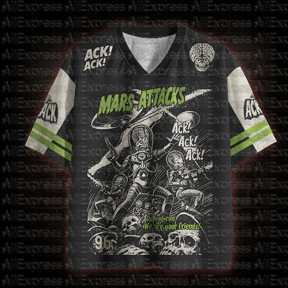 

2026 New Movie Sports Fashion Adult and Children's Short Sleeve V-neck Street Eye Clothing Gothic Style Horror Fans Gift