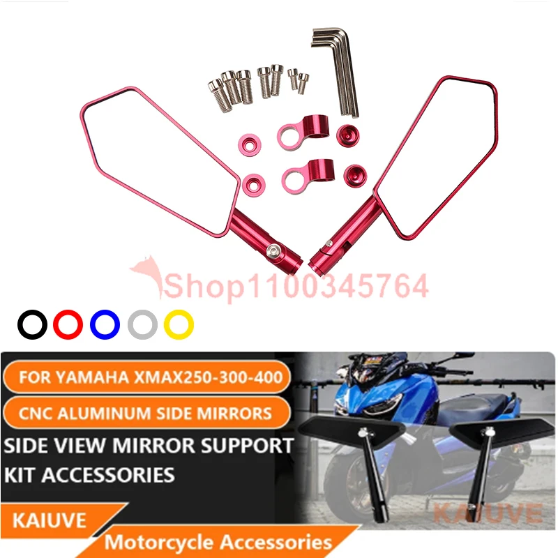 1 Pair Motorcycle Rear View Mirror Aluminum Alloy CNC Rear View Mirror for Honda Cb1000r Shadow Suzuki Yamaha XJ6 Kawasaki Ninja