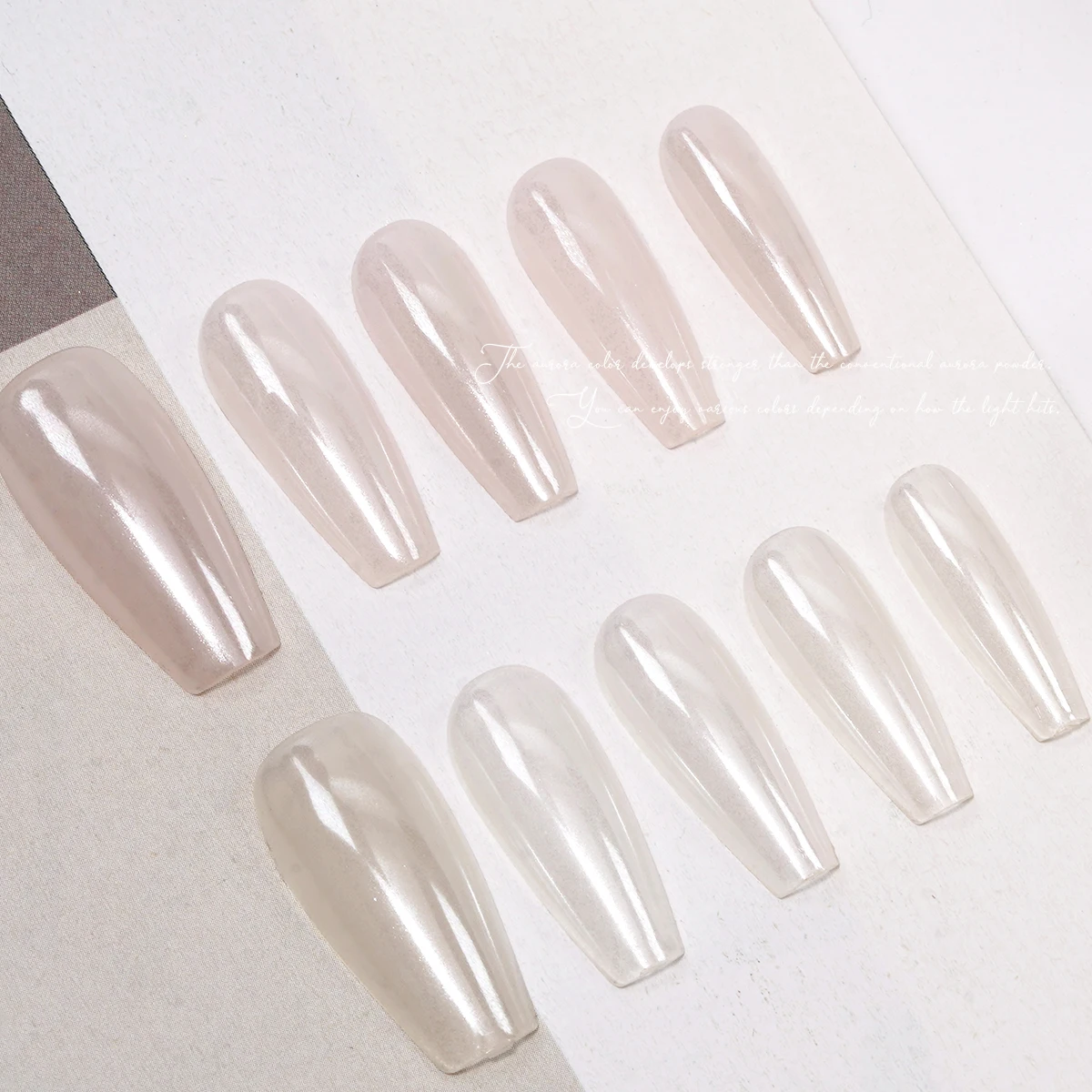 White Chrome Mirror Aurora Plated Nail Art Kit Fairy Pearl Body Glitter Mermaid Nail Polish Aurora Chrome Powder Nail Glue