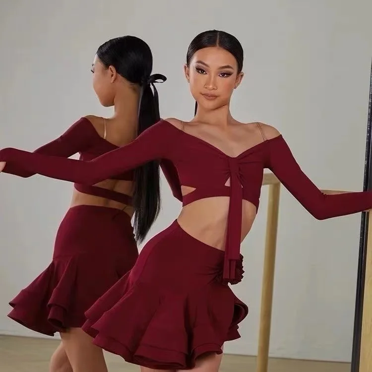latin dance dress for girls Dance sportswear New in dresses latin competition dress women latin dance dress 2024 costume women