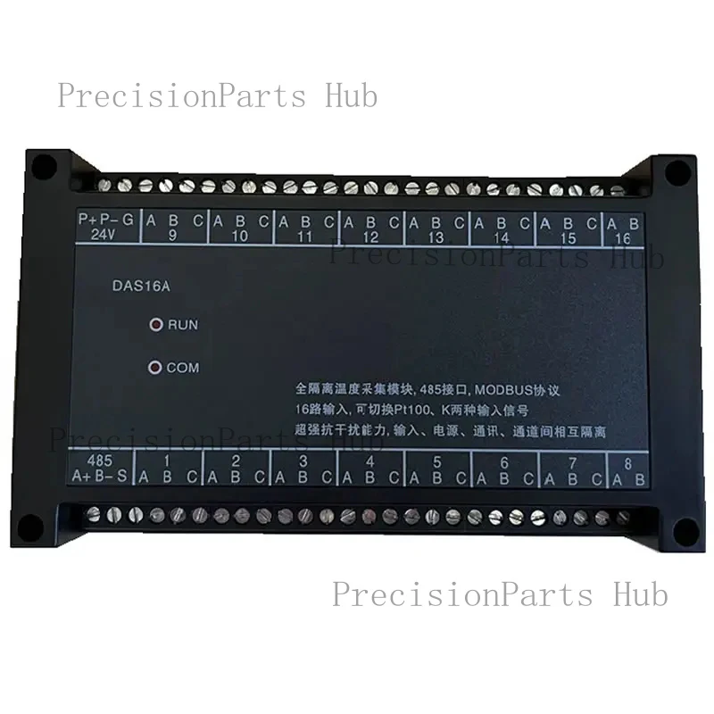 16-channel Temperature Acquisition Module Pt100, K Thermocouple Thermal Resistor Dual-purpose RS485 Interface MODBUS Protocol