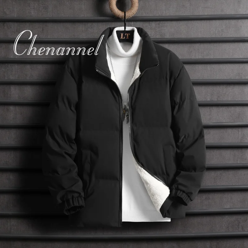 

Мужская осенне-зимняя хлопковая стеганая флисовая куртка, модная свободная куртка для хлеба