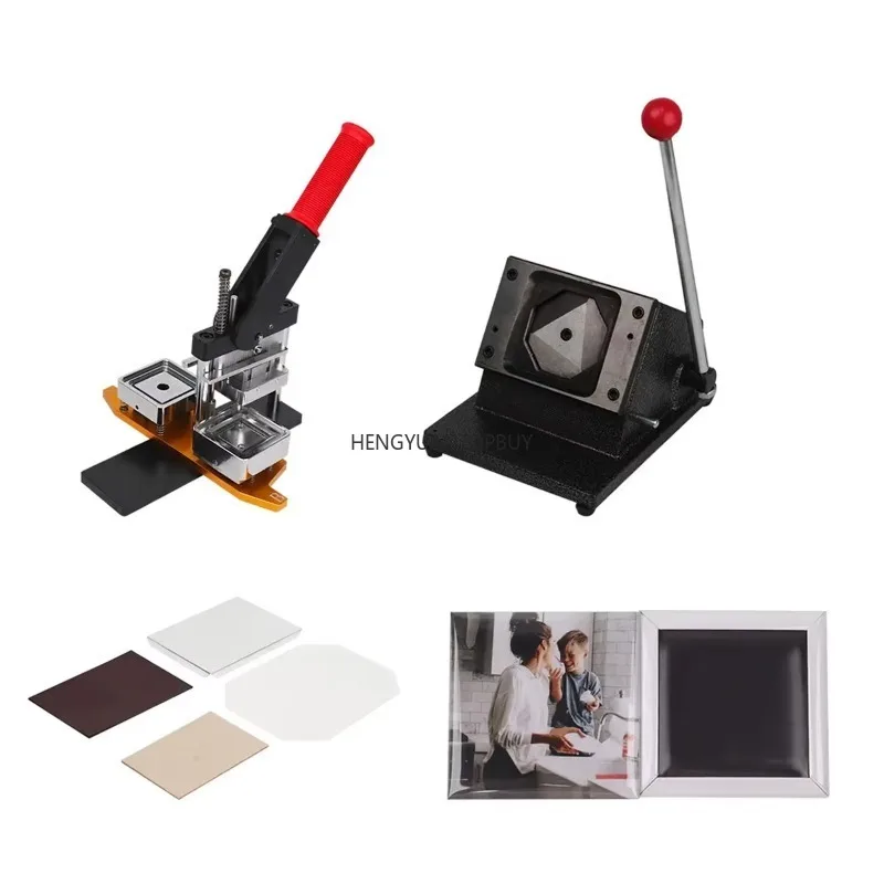 Refrigerator Pin Photo square Button Badge Fridge Magnet Making Machine,50x50 Fridge Magnet square Button Badge Making Machines