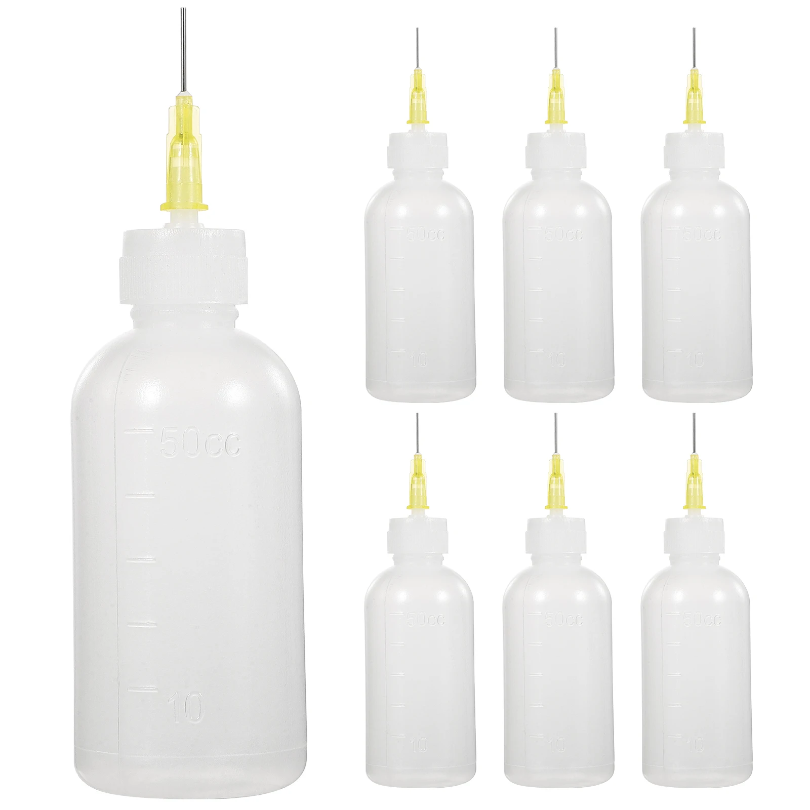 6pcs Multi Purpose Precision Needle Tip Applicator Needle Point Bottle Liquid Glue Dropper Dispenser Plastic Needle Tip