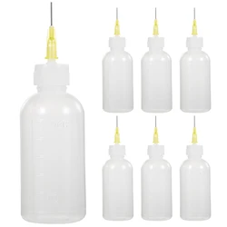 6pcs Multi Purpose Precision Needle Tip Applicator Needle Point Bottle Liquid Glue Dropper Dispenser Plastic Needle Tip