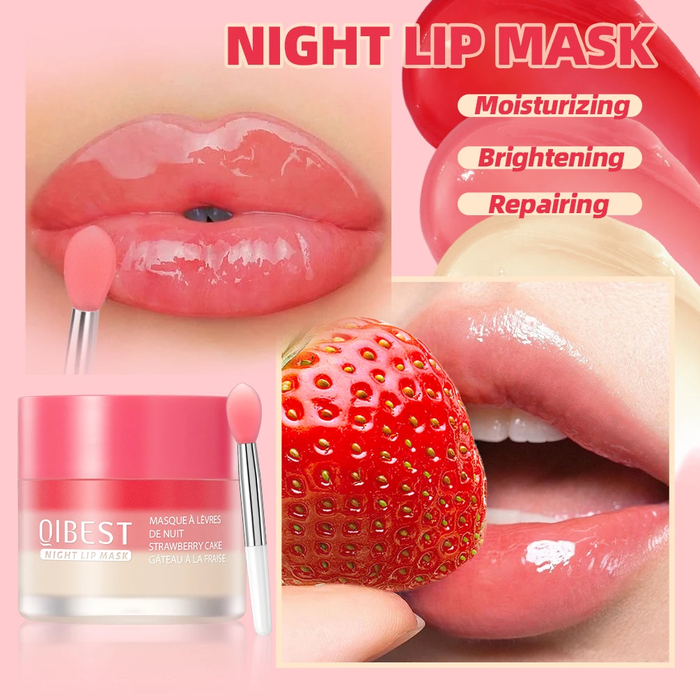 QIBEST 22g Moisturizing Lip Mask Night Sleeping Lips Care Maintenance Fades Lip Lines Relieves Lipitis Lip Care Products New