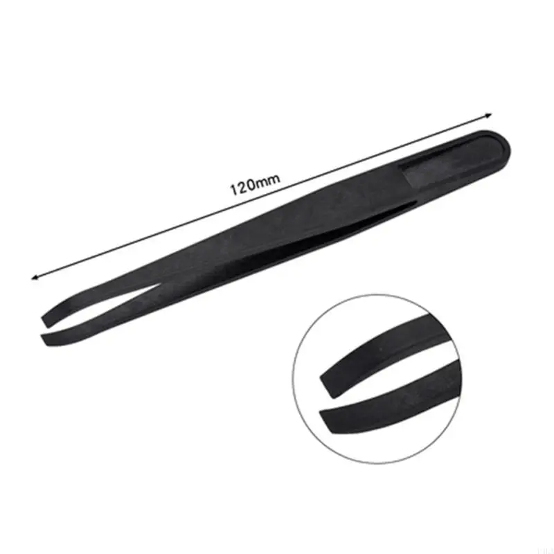 U4LA Anti-static DIY Crafts Hand Clip Needle Nose Pointed Curved Flat Tip Tweezers Set Art DIY Picking Tools