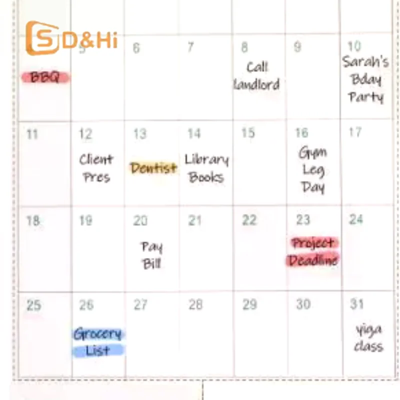 English 2027 Schedule Planner Notepad Wear-resistant Efficiency A5 Agenda Planning Notebook Simple Portable To-do List Notebook