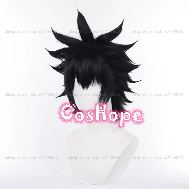 Fushiguro Megumi peruka do Cosplay mężczyzn 30cm peruka krótka czarna peruka Cosplay peruki syntetyczne peruka do Cosplay Anime