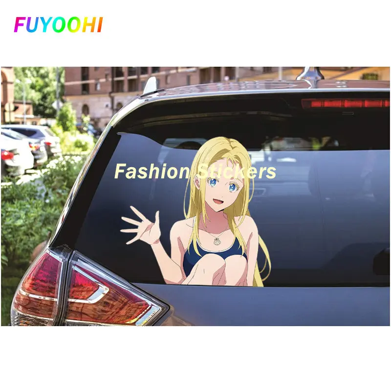 

FUYOOHI Funny Stickers Summer Time Rendering Car Stickers Graffiti Motorcycle Anime Car Accessories Trunk Waterproof Decals