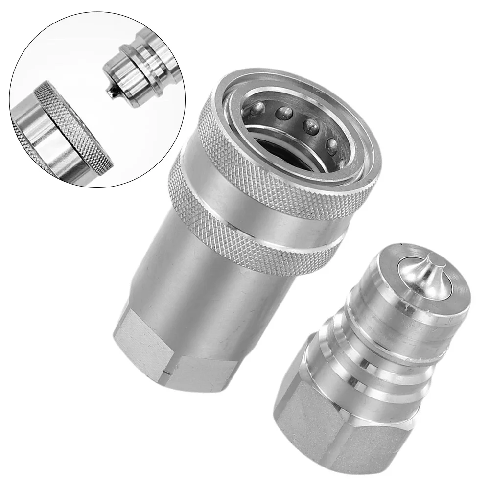 1pc NPT1/2 High Pressure Hydraulic Oil Pipe Quick Connector Hydraulic Connector For Hydraulic Systems