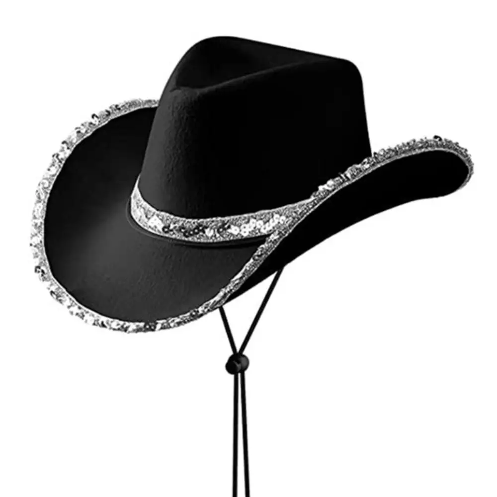 Sequin Funny Costume Party Performance Cowboy Accessory Cowgirl Hat Cowboy Hat Bachelorette Party Hat Sequin Cowgirl Hats
