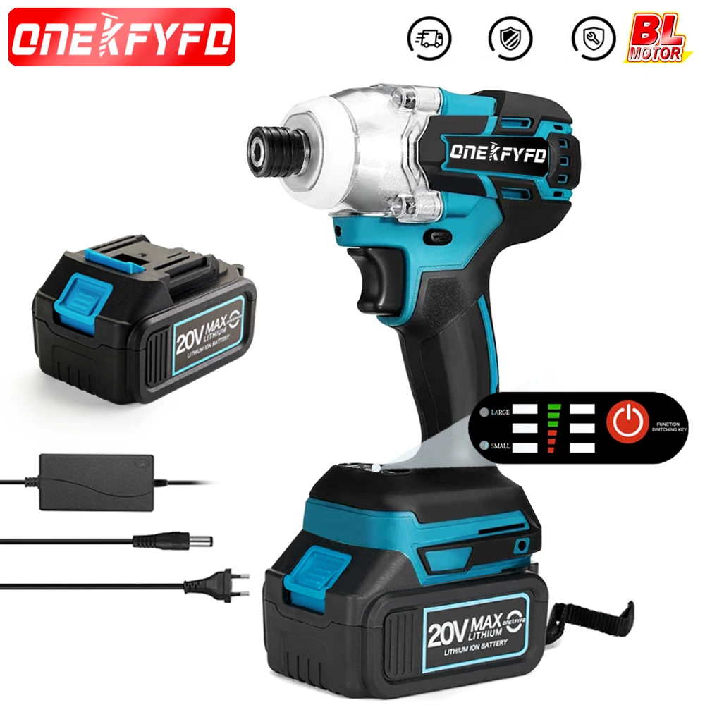 

350N.m Brushless Drill Cordless Electric Impact Wrench Rechargeable 1/4 Square Drive Wrench Power Tool For Makita 18V Battery