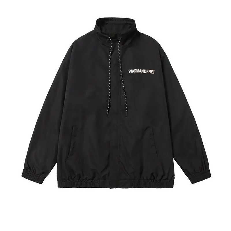 

Men's Functional Fashion Stand Collar Loose Jacket Casual Coat Spring Autumn Versatile Zipper Long Sleeves Tops Cool Jackets