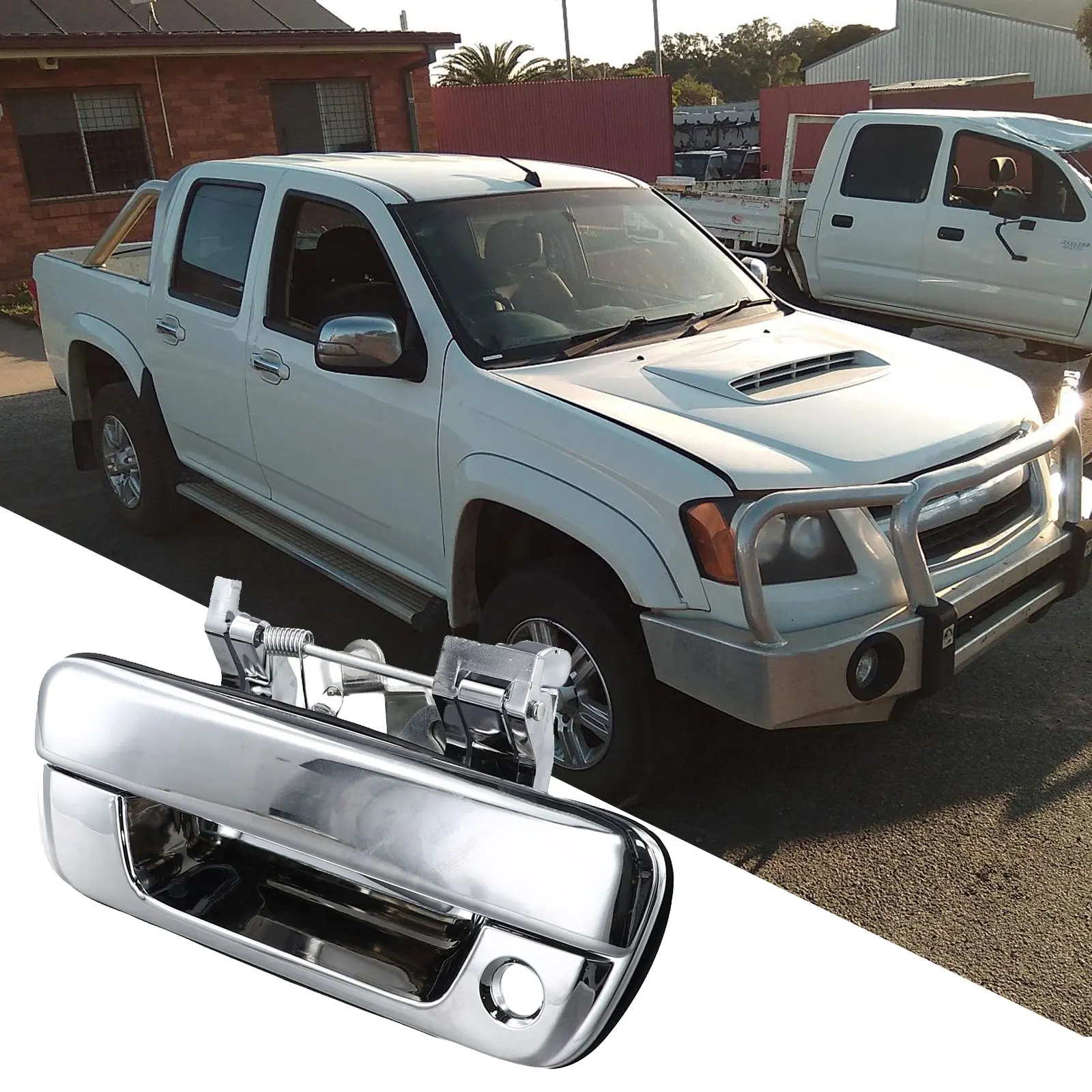 OEM Compatible Chrome Tailgate Handle for Holden For Colorado (08 12) & For Isuzu DMAX (02 11) with Enhanced Durability