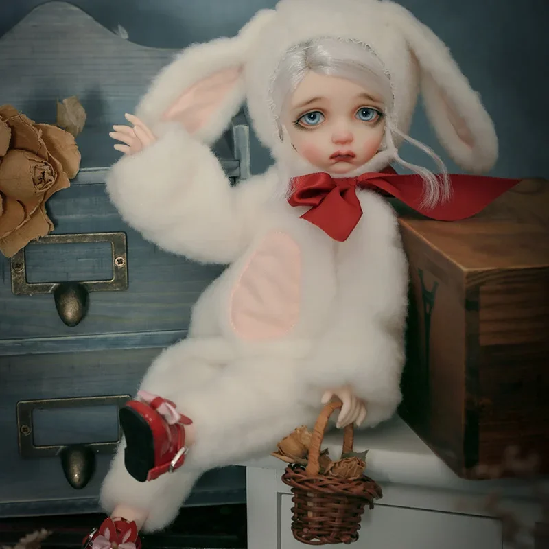 BJD Baby Clothes 6-point Doll Sekino Xilanzi SD Rabbit Baby Clothes Ear Cap Plush Toys Doll Accessories