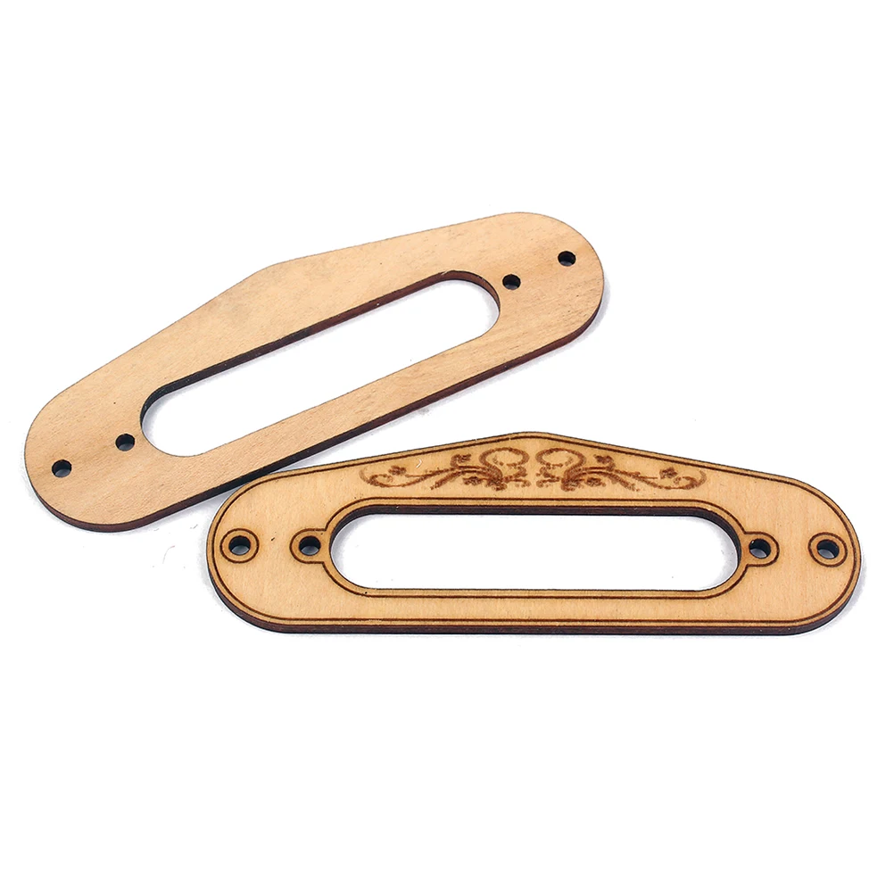 

2 Pcs Maple Frame Pickup Ring Mounting Double Coil Guitar Humbucker Bamboo Single