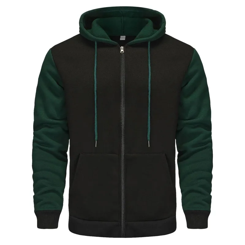 

Утепленные теплые куртки, толстовки на молнии с длинными рукавами, мужская повседневная свободная куртка, разноцветная куртка с капюшоном на молнии куртка мужская