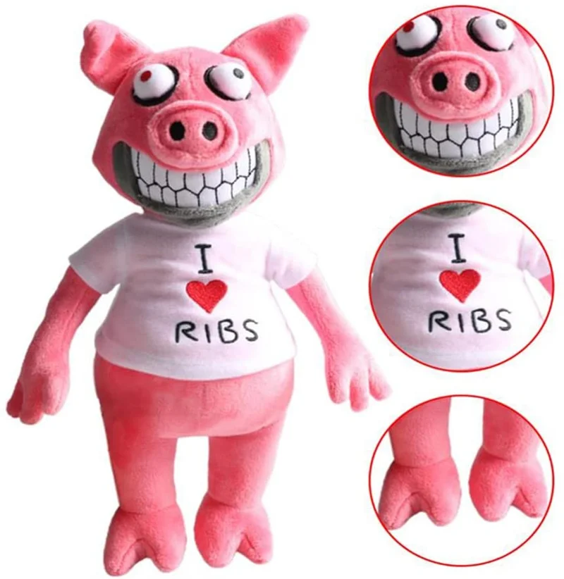 1/2/3pcs Dark Deception Plush Toy Scary Game Horror Stuffed Animal Hangry Pig Lucky Rabbit Murder Monkey Plushie Kids Fans Gifts