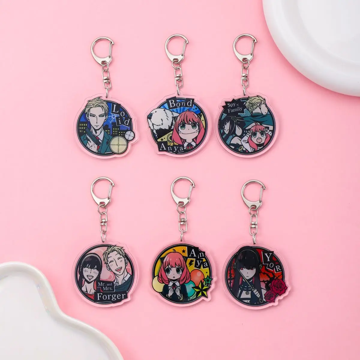 Anime SPY×FAMILY Acrylic keychain accessaries Cartoon funny Bag Pendant Gift cute bag charm Keyring Friends Fans Gifts