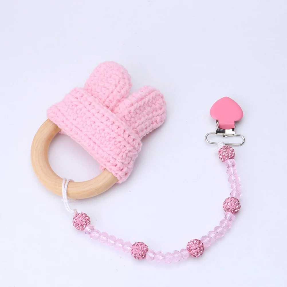 

Infant Pacifier Clips Beaded Baby Soother Universal Pacifier Holder for Pacifier in All Style(Pink) pacifier chain