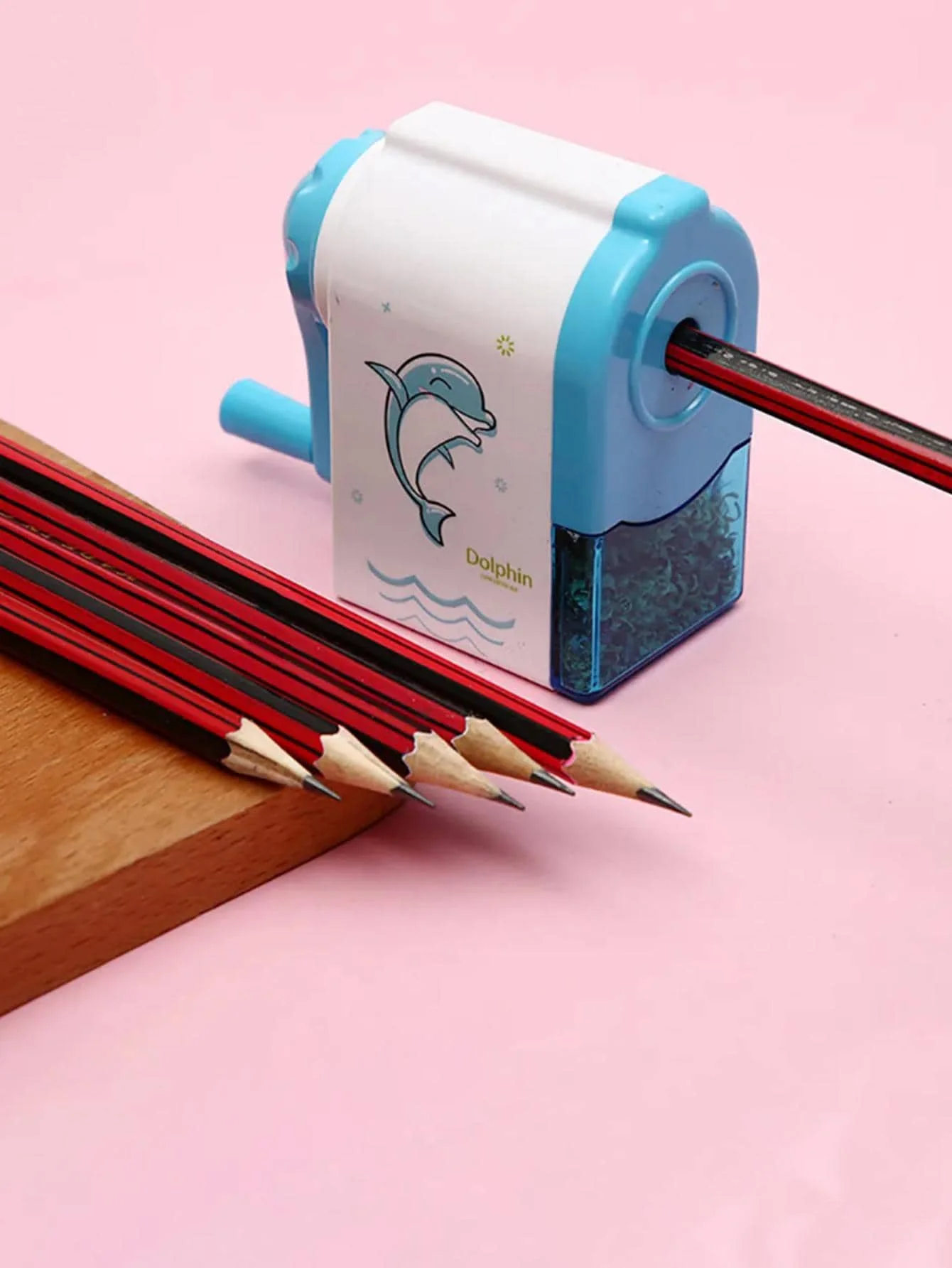 أدوات سكين قلم رصاص لطيف دولفين مبراة أقلام رصاص دوارة شفرة طويلة الأمد القرطاسية المدرسية كرنك اليد المباري للأطفال