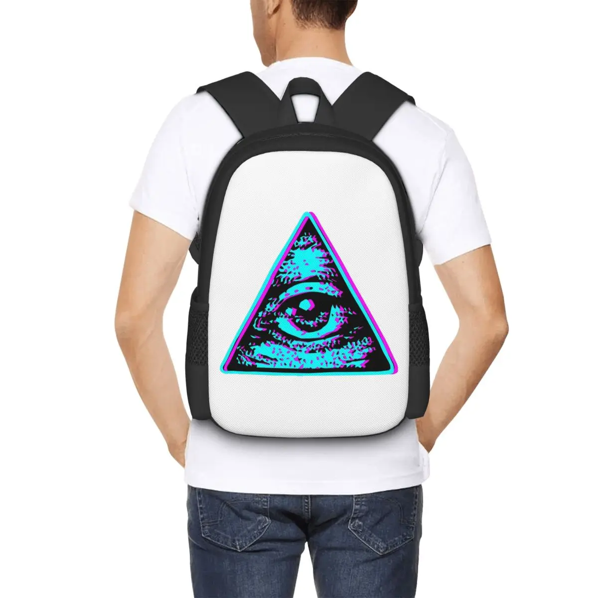 

Eye Illuminati Student Backpack School Bag Hiking Travel Daypack for Men Women Fashion Bookbag Shoulder Bags