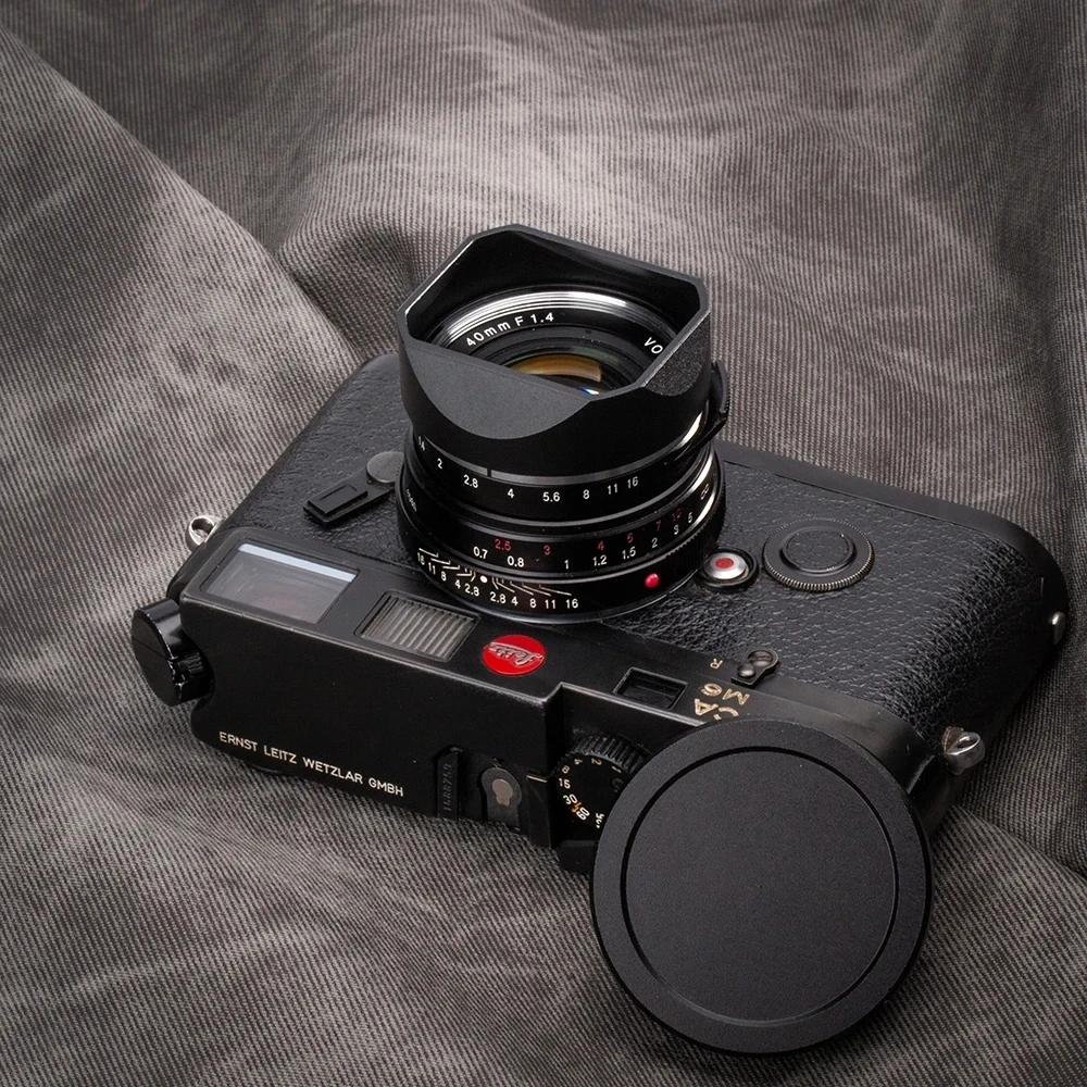 Lightweight Square Metal Lens Hood for Voigtlander 35mm F1.4 for VM 40 1.4 50 1.5 for Leica 35F2aa Lens Shade with Cap LH-6