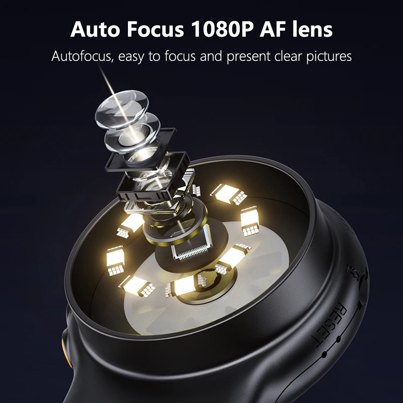 Microscopio multifunzionale con supporto pieghevole portatile, micromingrandimento con messa a fuoco automatica grandangolare da 178 gradi a 2 megapixel