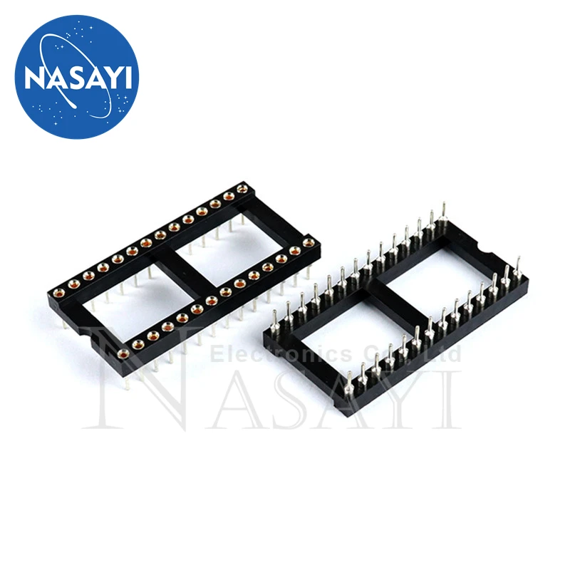 10pcs/lot IC socket integrated block in-line DIP single-chip microcomputer chip round hole base sub 28P wide