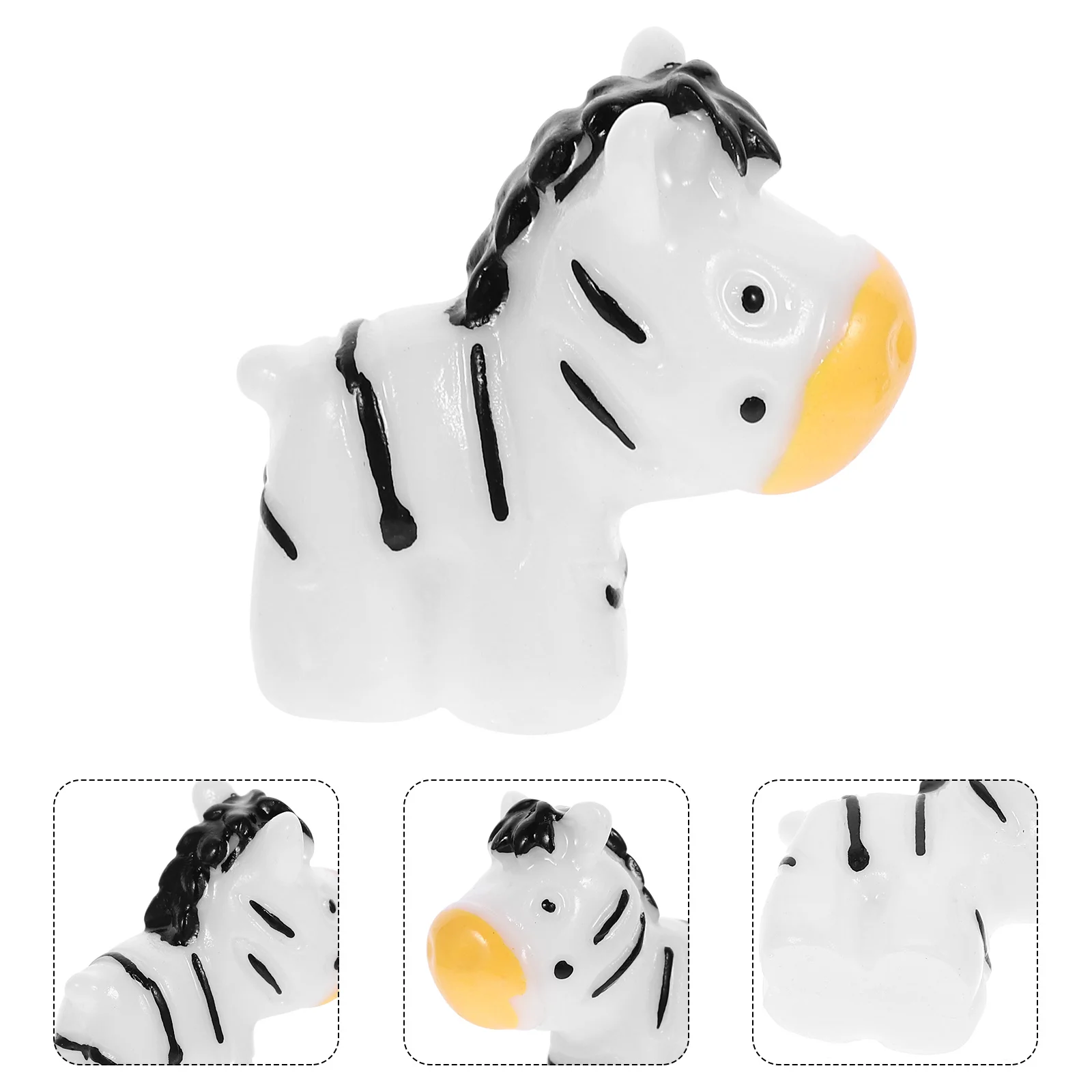 

Animals Mini Zebra Ornament Baby Dolls Decorative Decorations White Unique Ornaments Toys