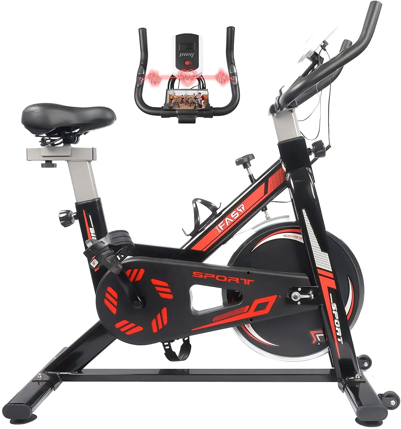 Cycling home fitness spin bike with flywheel Cardio Workout Machine Belt Drive Home Gym