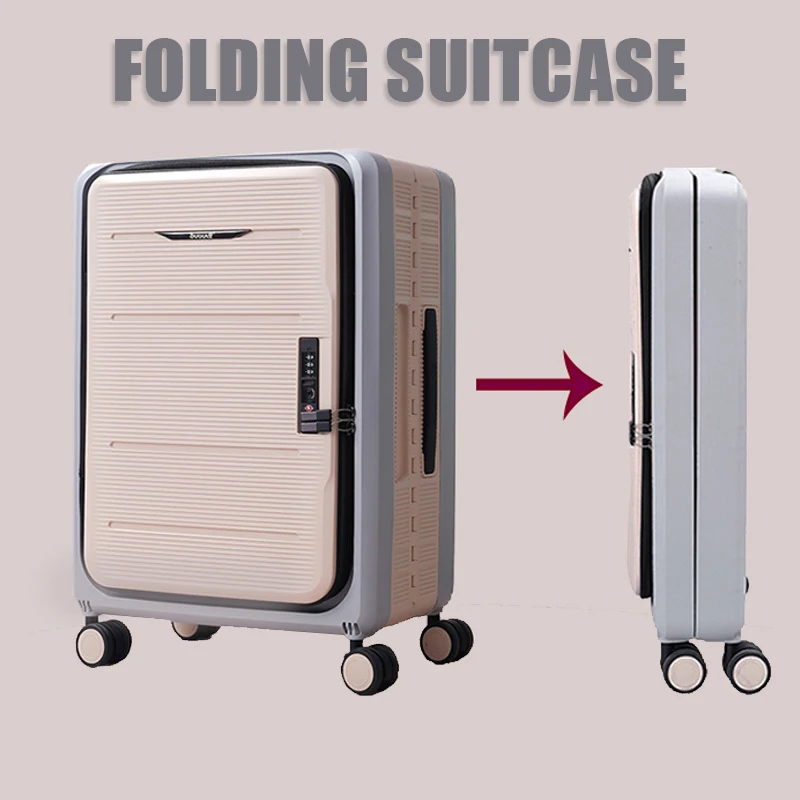 Foldable Suitcase Boarding Password Suitcase 24 Inch Universal Wheel Storage Suitcase Multifunctional Lightweight Trolley Case