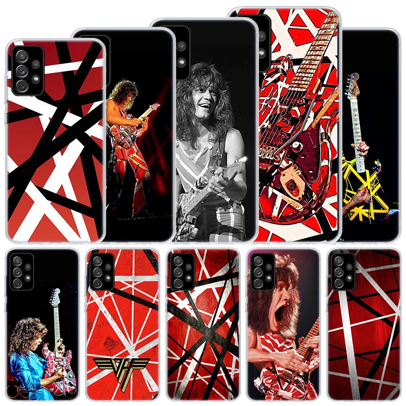 Eddie Van Halen Graphic Guitar Soft Case For Samsung Galaxy A15 A14 A13 A12 A55 A54 A53 A52 Phone Cover A35 A32 A33 A25 A23 A22 