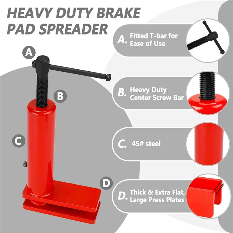 

Универсальный инструмент для тормозного суппорта, сверхмощный инструмент для разбрасывания тормозного суппорта для многопоршневого тормозного поршня, инструмент для компрессора