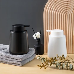 Ceramic Hand Liquid Soaps Dispenser Bottle Leak-Proof Press Type Cosmetic Containers For Family Hotel Use Shower Gel Containers