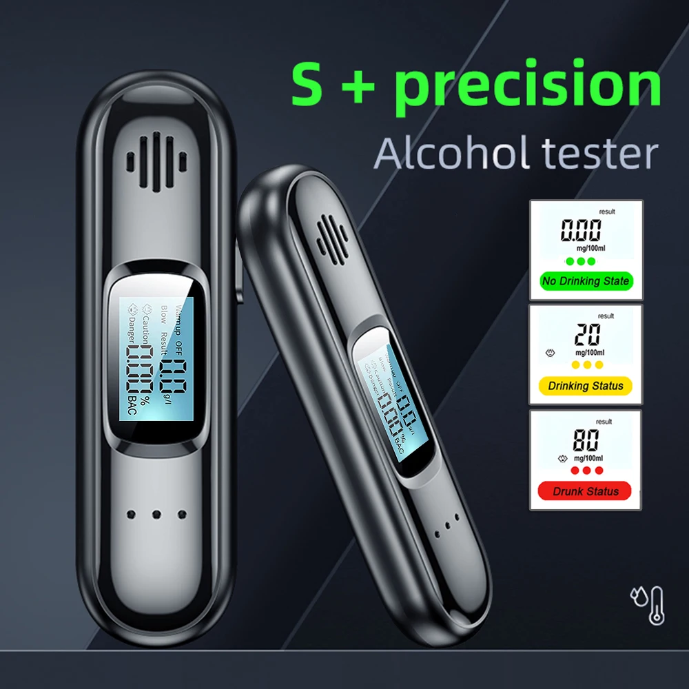 

ЖК-цифровой бесконтактный тестер алкоголя в выдыхаемом воздухе, мини-метр алкоголя, точность, алкотестер, диагностический инструмент, USB-дисплей для зарядки