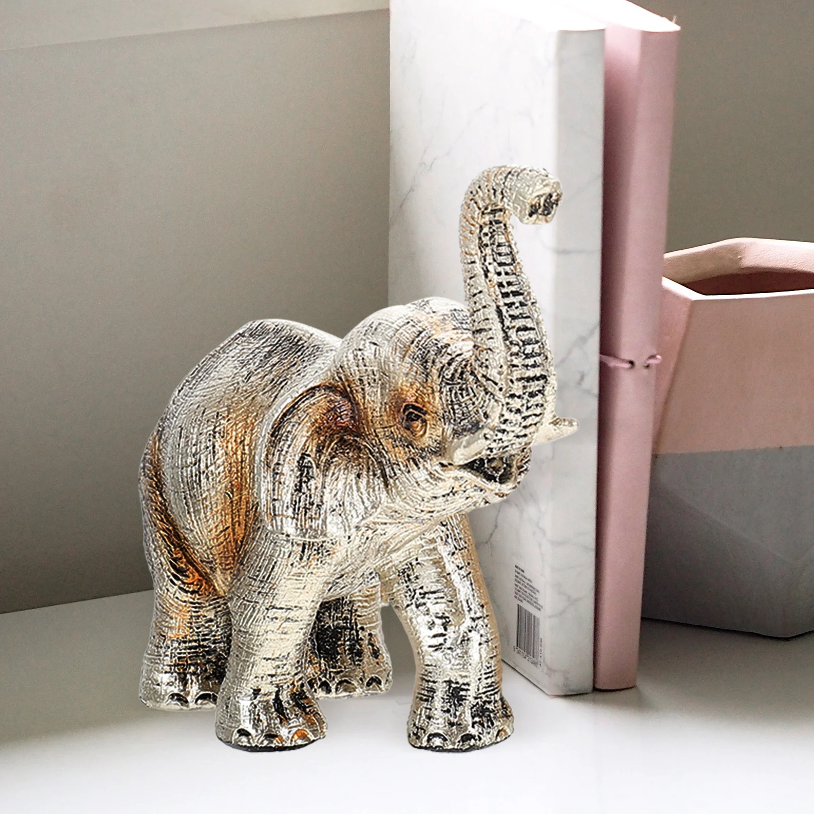 

3Pcs Elephant Statue Resin Craft Desktop Ornament Symbolizing Wealth Prosperity Decoration Elephant Statue Decor