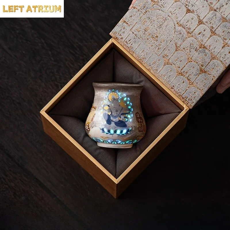 Firewood Burning Handmade Dunhuang Wuxiang Buddha Series Merchandise Teacups for Personal Home Gift High-end Special  Master Cup
