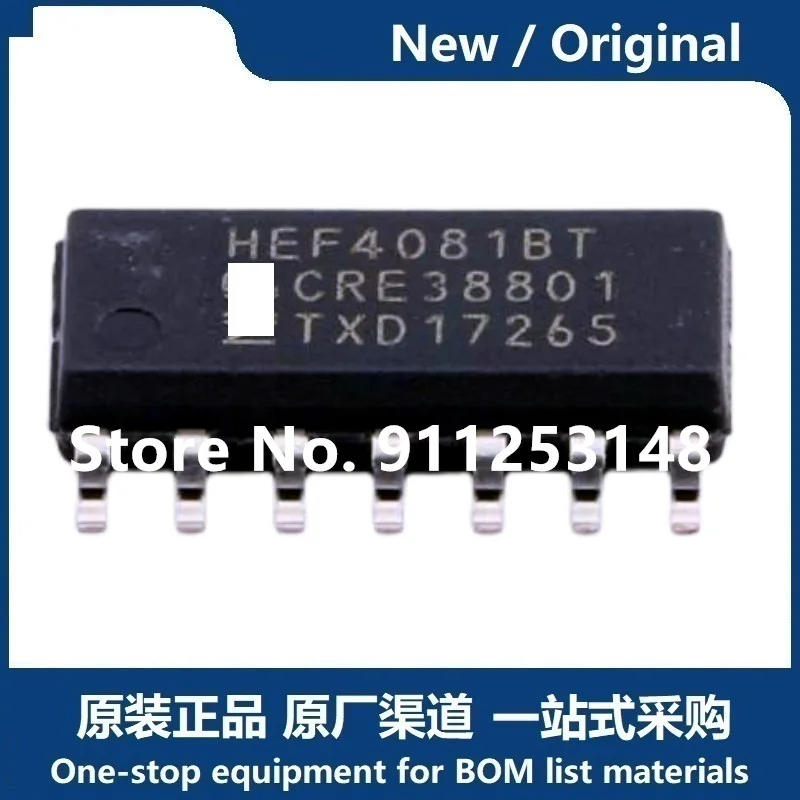 5pcs/10pcs/20pcs/50pcs/100pcs/lot HEF4081BT HEF4081BT,653 four-way 2-input and gate logic gates Original