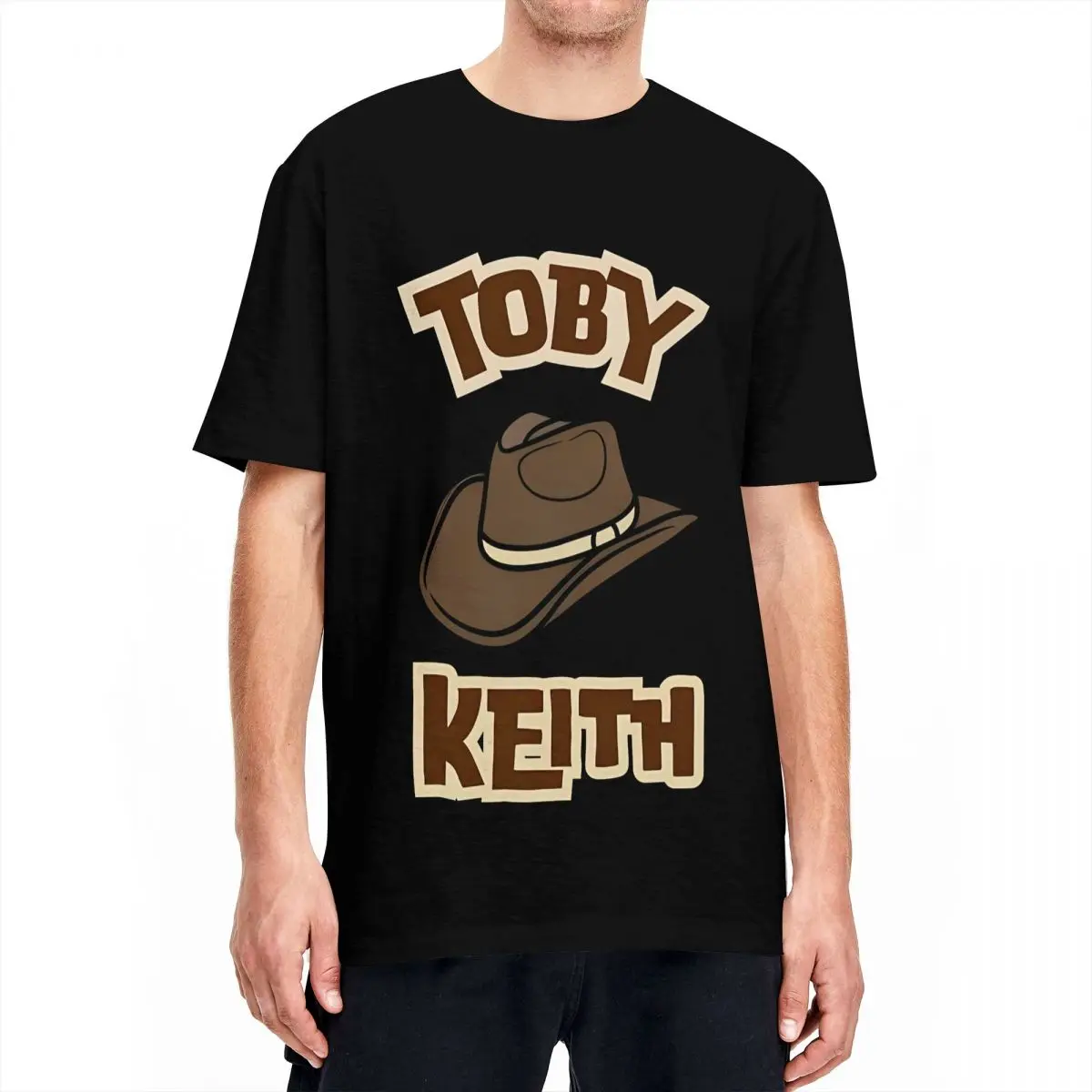 Novelty Toby Keith Retro T-Shirt For Men Women Round Neck Short Sleeve Tops Cowboy Cotton Summer Top Tee