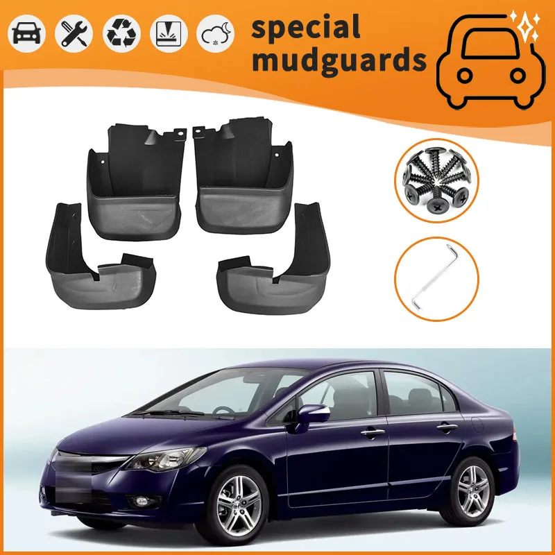 

For 98-20 Honda Civic models Mudguards Fender Mudflaps Front Rear Flares Splash Guards Cover Car Accessorie