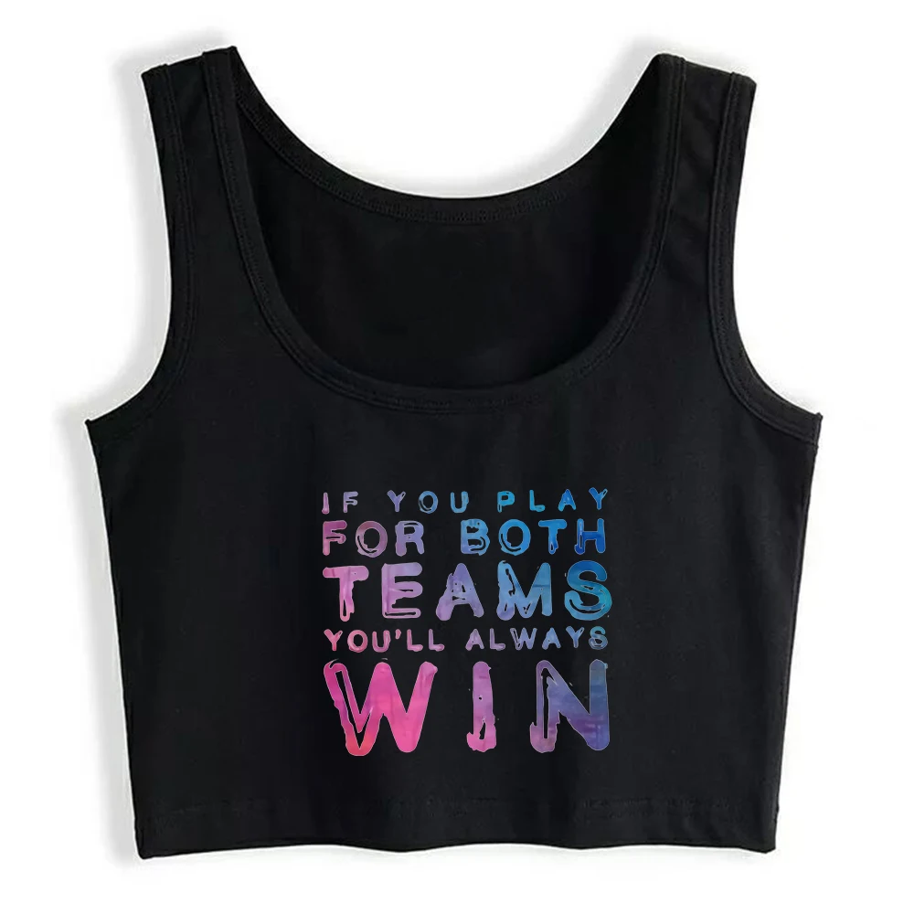 If You Play For Both You'll Always Win Design Tank Top Bisexual Pride Month Gifts Crop Tops Summer Breathable Camisole