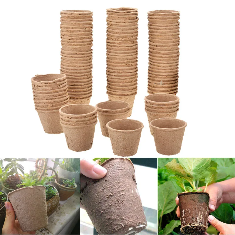 

8cm Paper Pot Plant Starting Flower Nursery Cup Kit Organic Biodegradable Eco-Friendly Home Cultivation Garden Supplies Tools F2