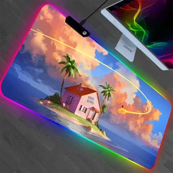 Anime Balls Goku D-dragons RGB Pc Gamer Keyboard Mouse Pad Mousepad LED Glowing Mouse Mats Rubber Gaming Computer Mausepad