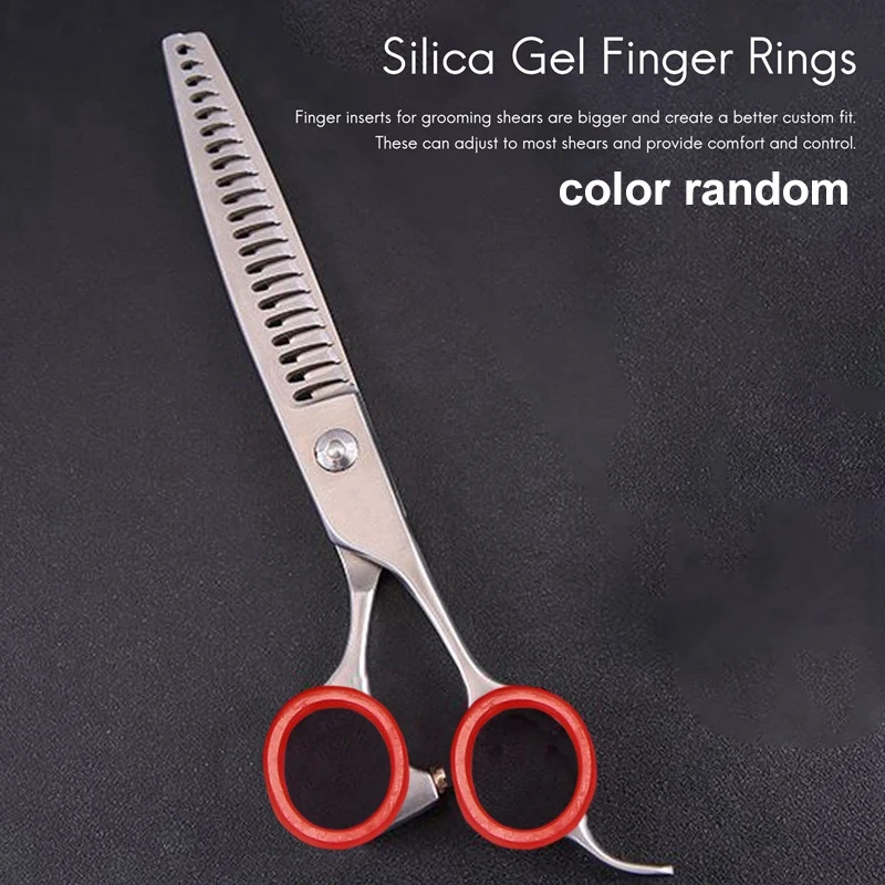 J1UL1N 50Pcs Silicone Finger Rings For Any Scissors Inserts Haircutting Styling Tools Accessories Mix Colors