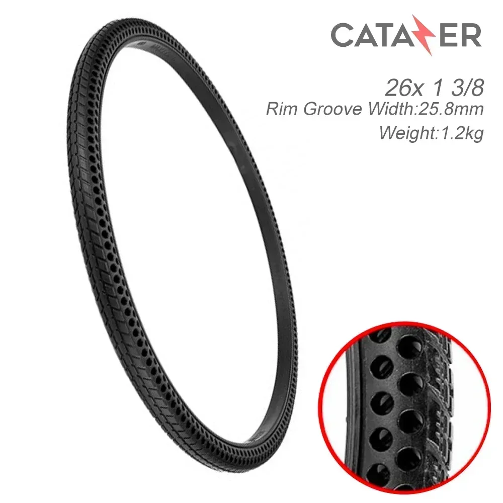 

26inch 26*1 3/8 Bicycle Tire Honeycomb Solid Tire Non inflation MTB Solid Fixed Gear Road Bike Tire Cycling Tubeless Tyre