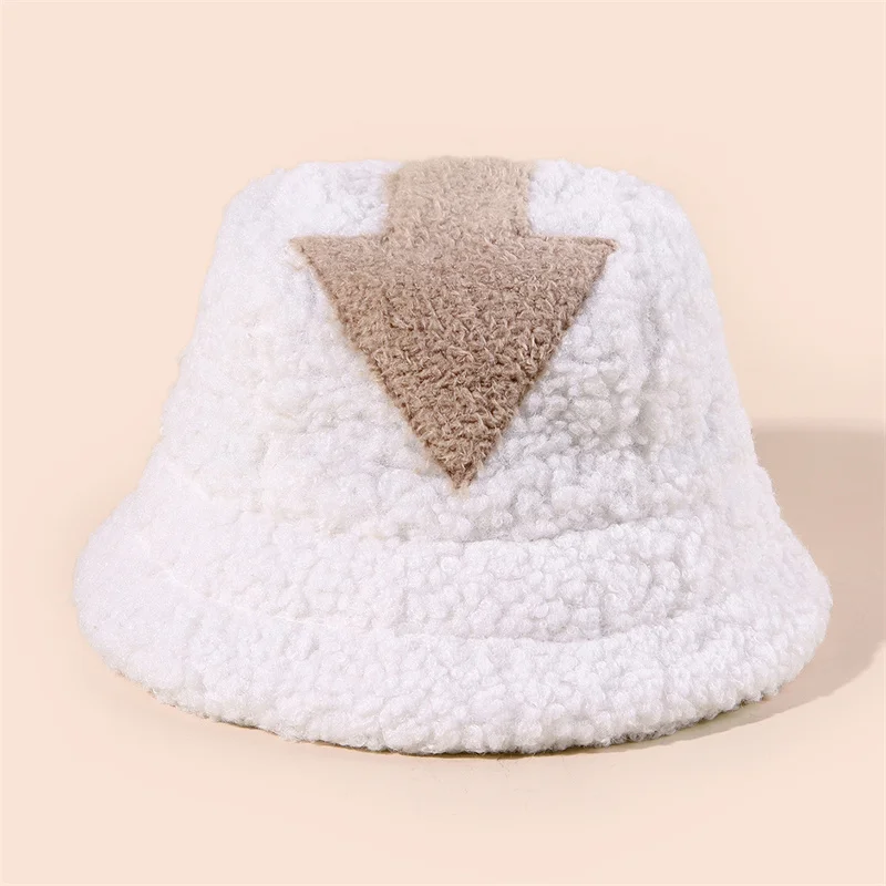 Cappello da donna Appa Cappello da pescatore in lana di agnello Cappello da pesca caldo invernale Pelliccia sintetica Simbolo di freccia Cappello da pescatore stampato per uomo Cappelli a cilindro piatto marea